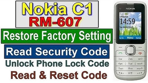 Hard Reset Nokia C1  01