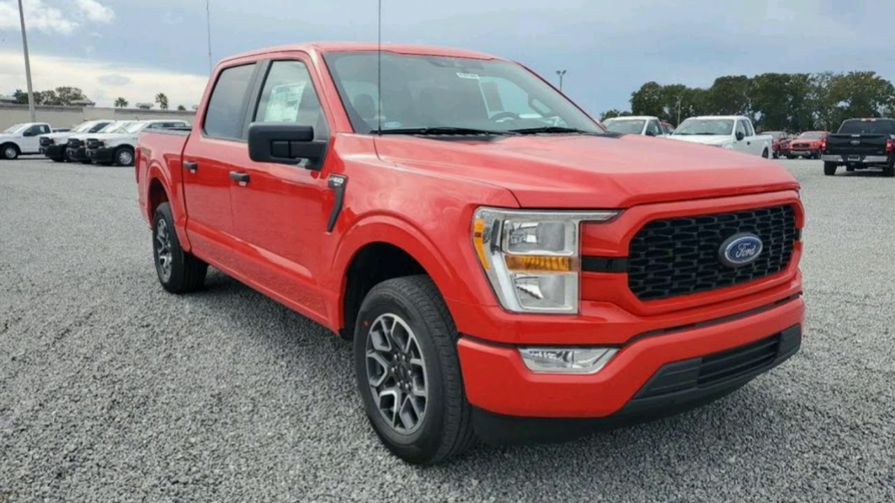 2021 Ford F-150 STX Race Red "18 wheels" - YouTube