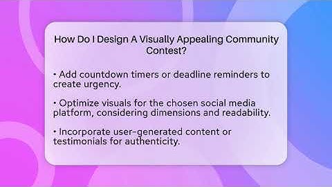 How Do I Design A Visually Appealing Community Contest? - Everyday-Networking
