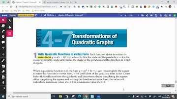 4.7-Transformations of Quadratic Graphs
