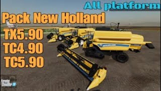 Pack New Holland TX5.90/ TC4.90/ TC 5.90. / New mod for all platforms on FS22