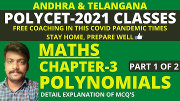 POLYCET CH03 POLYNOMIALS PART 1 OF 2 || AP & TS POLYCET
