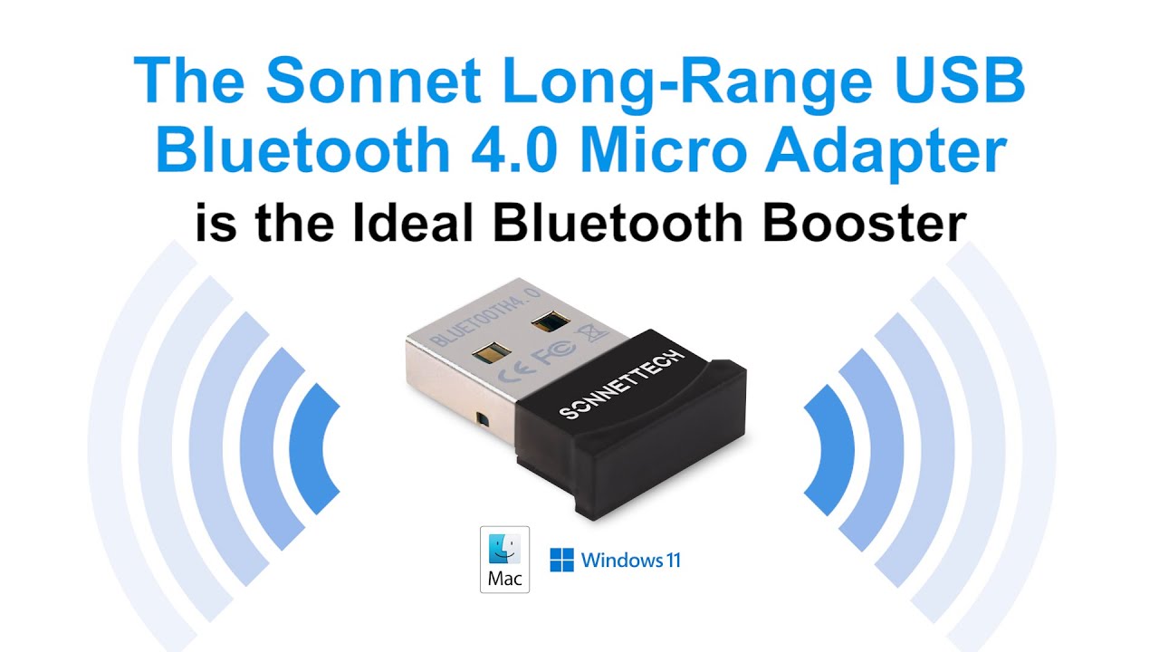 Long-Range USB Bluetooth 4.0 Micro Adapter - SONNETTECH