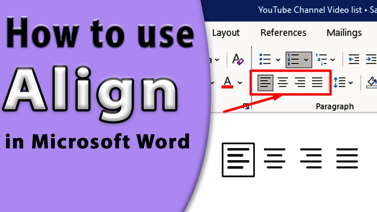 How to use Alignment in Microsoft Word - YouTube