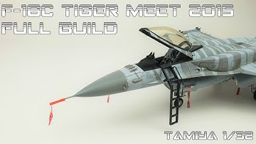 FULL VIDEO BUILD Tamiya 1/32 F-16 Polish Tiger Meet 2015