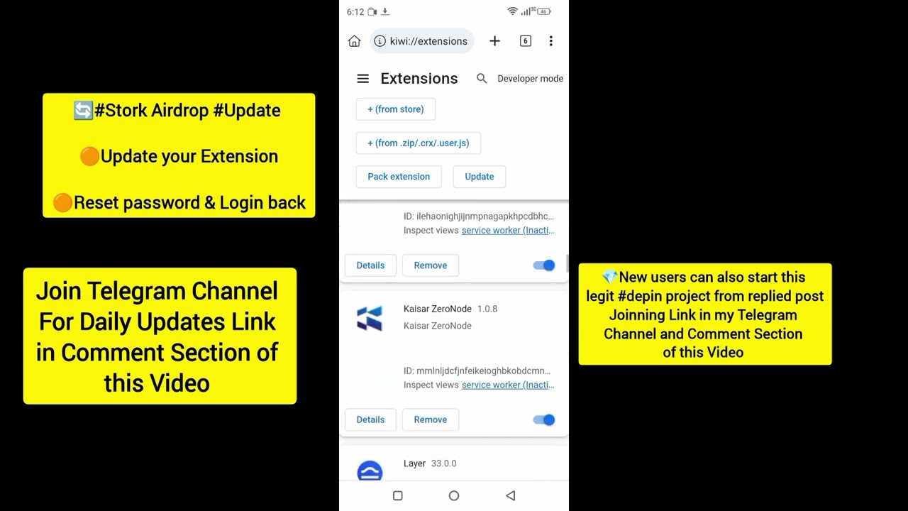 📌 Stork Airdrop Update 📌, 🚨 How to Update Stork Extension 📌