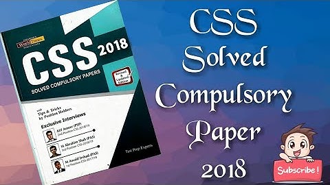 CSS Solved Compulsory Paper 2018