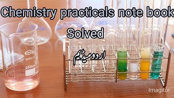 chemistry practical solved note book urdu medium #punjab #new