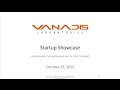 Startup showcase  vanadis lab