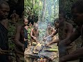 Baka Tribe Cooking: Bamboo Jungle Fire Feast #triballife #tribalfeast #primitivecooking