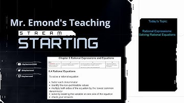 Lesson 4 - Solving Rational Equations
