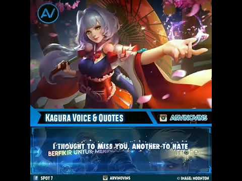 Kagura voice \u0026 quotes mobile legend bang bang  YouTube