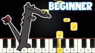 Toothless Dancing Meme Song | Beginner Piano Tutorial | Easy Piano