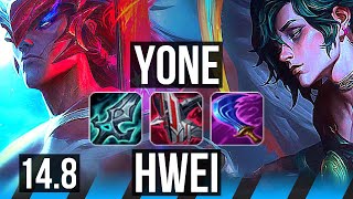 YONE vs HWEI (MID) | 8/2/10, Godlike, 500+ games | KR Master | 14.8