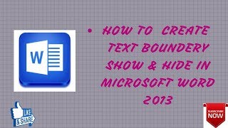 How to Add  Text Boundery  In Micro soft word 2013 screenshot 5