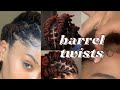 HOW TO: BARREL TWISTS ON 61 THICK SEMI-FREEFORM LOCS |thequalityname