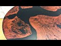 Round epoxy table build woodworking