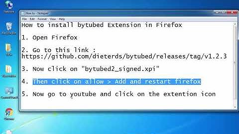 281 How to install bytubed Extension in Firefox2