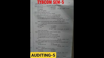 TYBCOM SEM-5 ADVANCE ACCOUNTING & AUDITING-5 (ઉચ્ચતર નામાપદ્ધતિ-5)|| MCQ PART-1|| Short video