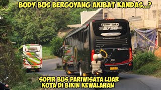 KEMBALI VIRAL!!!BODY BUS BERGOYANG AKIBAT KANDAS,SOPIR BUS PARIWISATA LUAR KOTA DI BIKIN KEWALAHAN