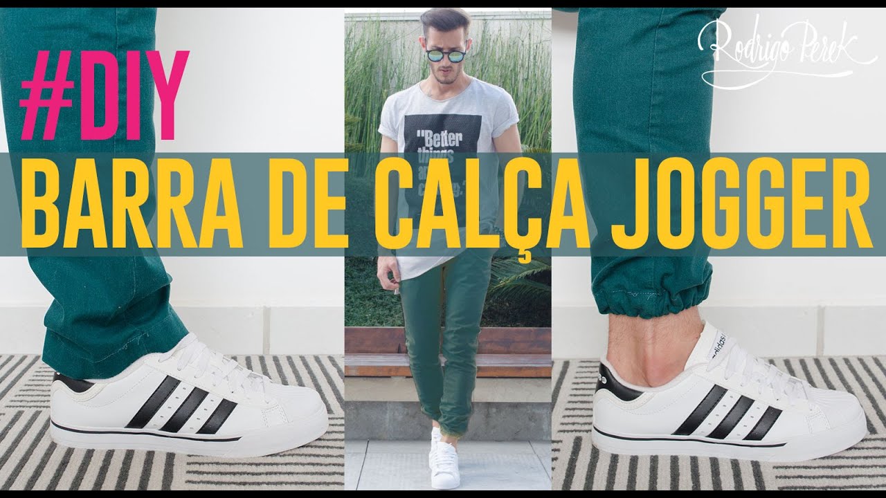 calça moletom barra justa