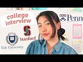 College Interview Tips + Questions for Stanford, Yale, UPenn