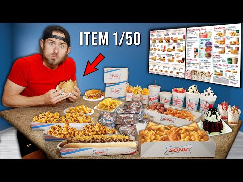 I Finished EVERY ITEM On The Sonic Menu!