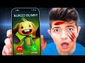 7 YouTubers Who CALLED LITTLE BUNZO BUNNY.EXE On CAMERA! (Preston, Brianna, PrestonPlayz)