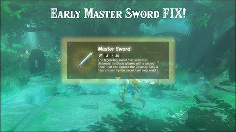 Quick Glitch Fix- Early Master Sword (The Legend of Zelda- Breath of the Wild)
