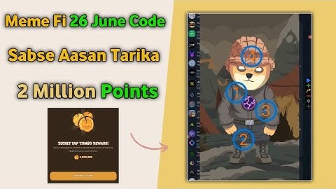 100% Working Trick | Memefi Secret Tap Combo Reward | memefi coin secret combo | Memefi code 26 June