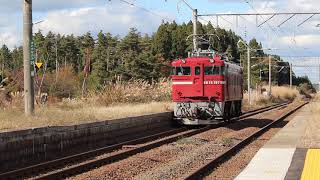 奥羽本線 ED75形 単9653レ 北金岡駅発車 2019年11月5日