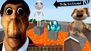 OBUNGA who will he save? MAN FROM THE WINDOW and TALKING BEN and DIAMOND in Minecraft - Gameplay