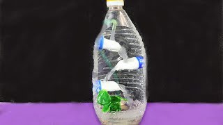 DIY - Tabletop Waterfall Fountain Making From Plastic Bottle