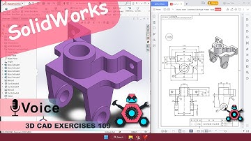 SolidWorks | 3D CAD EXERCISES 109 | StudyCadCam | Solution Tutorial |
