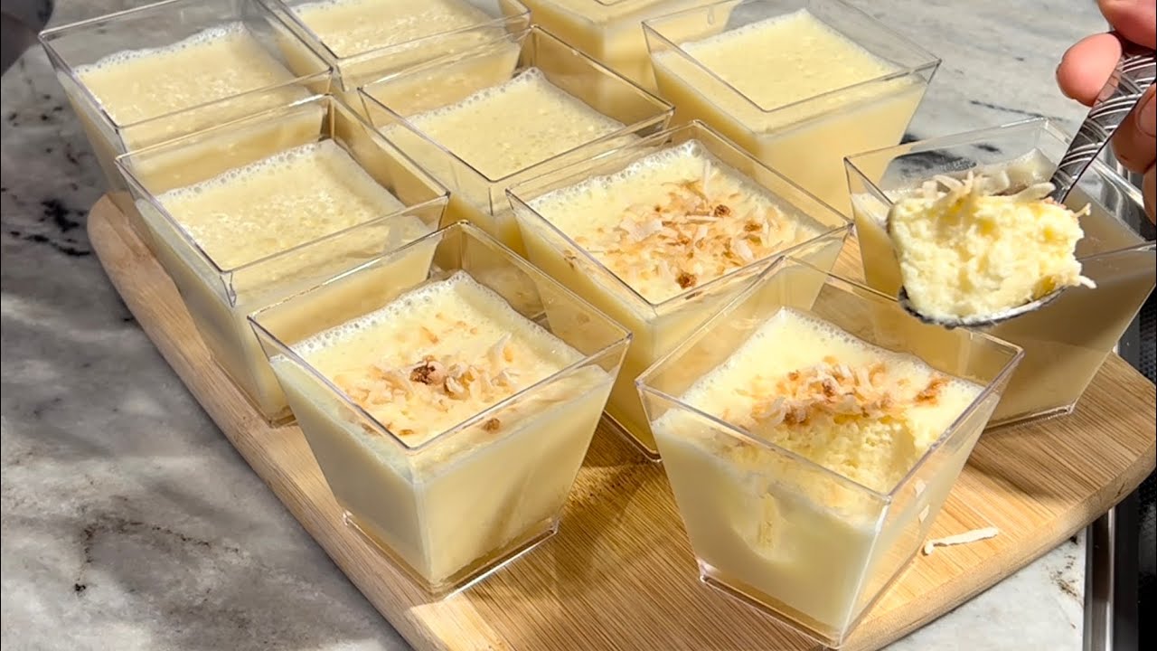 Postre de gelatina de Piña 🍍 cremoso 4 ingredientes