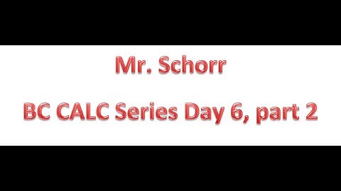 AB/BC CALC OFFICIAL REVIEW SESSION #2 (DIFFERENTIATION)