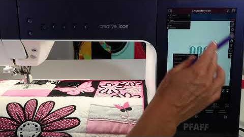 PFAFF creative icon 86 Editing an Embroidery Alphabet