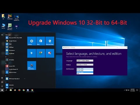 Βίντεο: Πώς να μετατρέψετε τα Windows 10 32 Bit σε 64 Bit