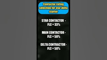 contactor selection for star delta starter #youtubeshorts #shorts #shortvideo #electric