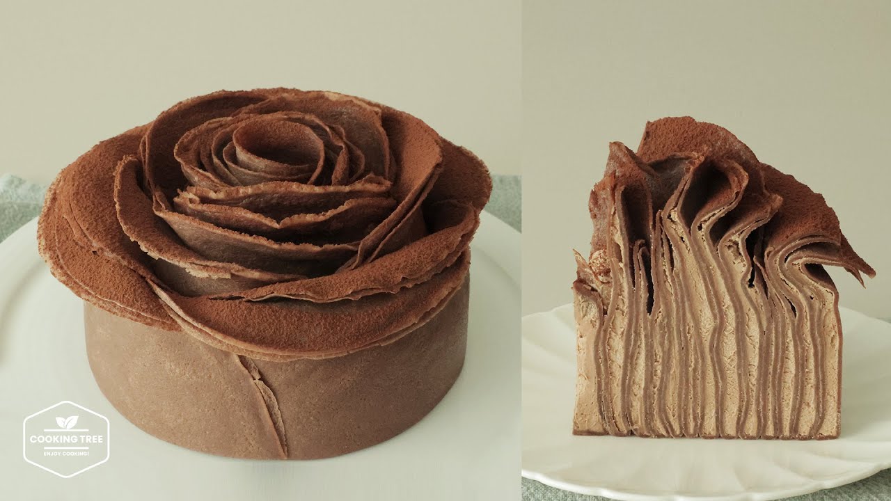 ⁣초콜릿 크레이프 케이크 만들기 : Chocolate Crepe Cake Recipe | Cooking tree