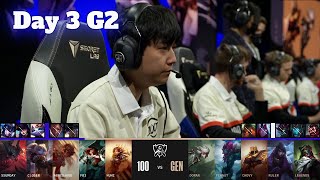 100 vs GEN | Day 3 LoL Worlds 2022 Main Group Stage | 100 Thieves vs Gen.G - Groups full game