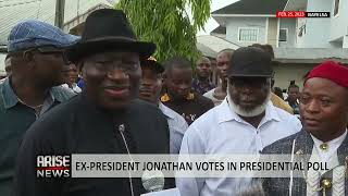 Ex-President Goodluck Jonathan Votes in Presidential Poll