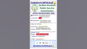 🔥APPSC Recruitment 2025 | 12 Posts | Salary ₹1.37 Lakh | Apply Online #Ep115 🔥🔥