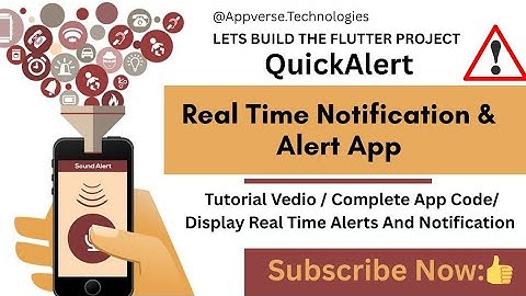 Build Real-Time Notification & Alert App in Flutter | QuickAlert Project Tutorial | Full App Code