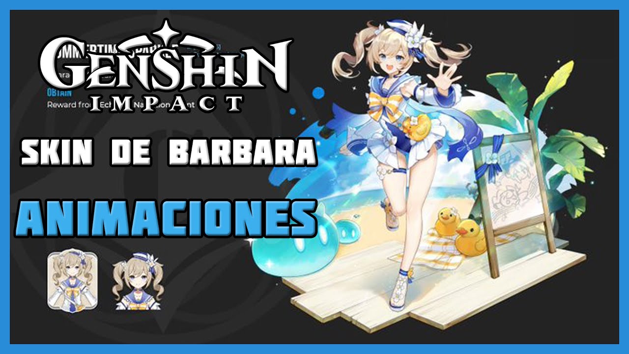¡Skin de Bárbara! (Animaciones) | Genshin Impact - YouTube