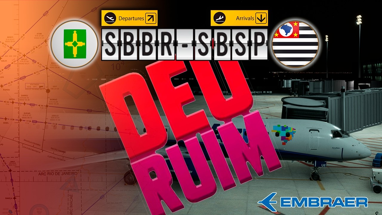 MSFS2020 IVAO | 🛫 SBBR (BSB) - SBSP (CGH) 🛬 | EMBRAER E195 AZU2790