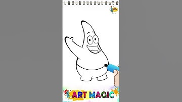Draw PATRICK STAR🌟 from SpongeBob SquarePants!!!| easy step by step tutorial | ArtMagic