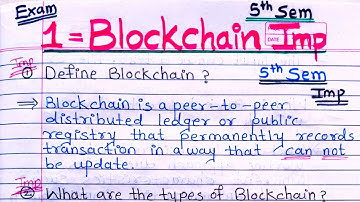 T.Y.bsc 5th Sem Blockchain 1st chapter Imp 🥳🥳🤩🤩 short questions for university exam/blockchain