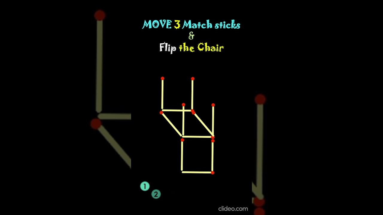 #shorts #matchsticks #matchstick PUZZLE 7 | Move 3 matchsticks and Flip the  Chair