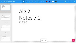 ALG 2 Notes 7.2 Ex 1-8